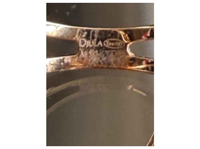 Anello Djula in oro rosa 18k e diamanti con smalto verde D'oro - vista 5
