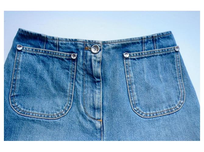 Chanel Vaqueros Capri Bermuda Azules T38 - vista 10