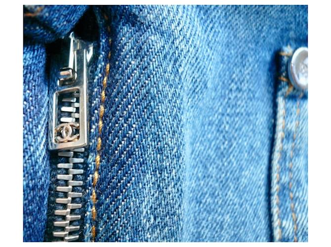 Chanel Vaqueros Capri Bermuda Azules T38 - vista 11