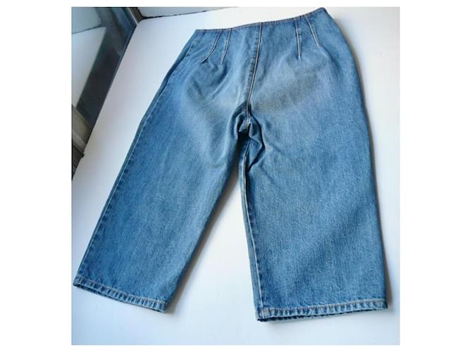 Chanel Vaqueros Capri Bermuda Azules T38 - vista 6