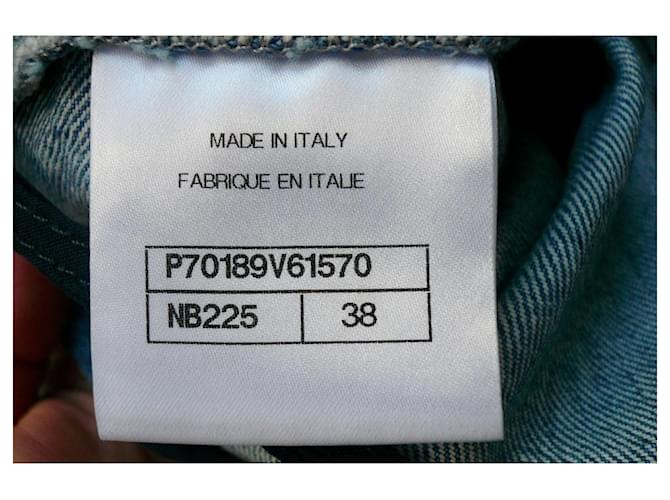 Chanel Vaqueros Capri Bermuda Azules T38 - vista 7