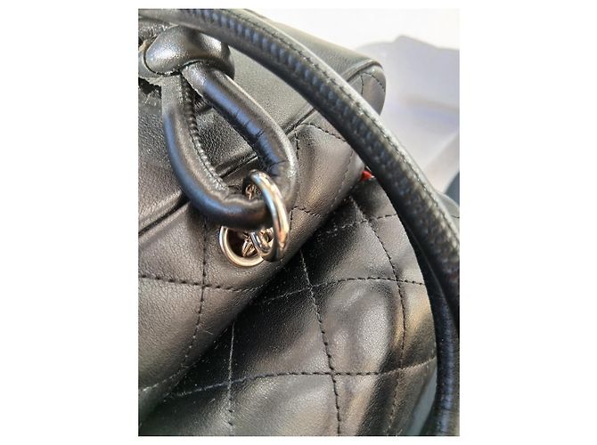 Borsa Chanel Cambon Reporter Multi-tasche in Pelle Nera Nero - vista 10