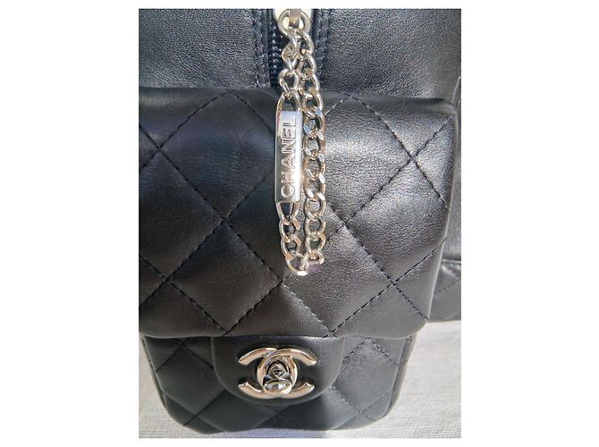 Borsa Chanel Cambon Reporter Multi-tasche in Pelle Nera Nero - vista 2