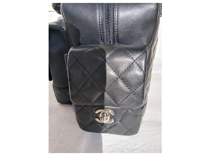 Borsa Chanel Cambon Reporter Multi-tasche in Pelle Nera Nero - vista 5