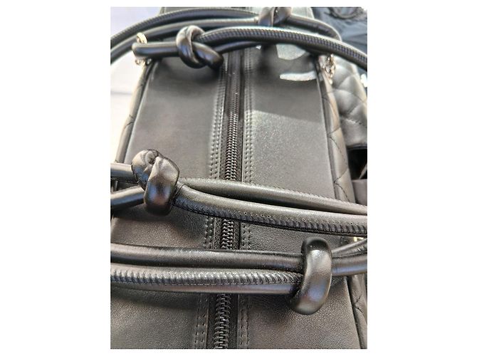Borsa Chanel Cambon Reporter Multi-tasche in Pelle Nera Nero - vista 8