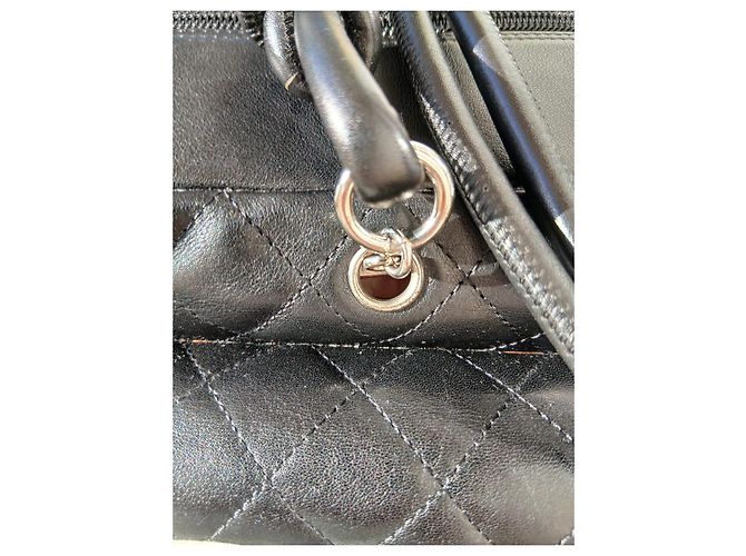 Borsa Chanel Cambon Reporter Multi-tasche in Pelle Nera Nero - vista 9