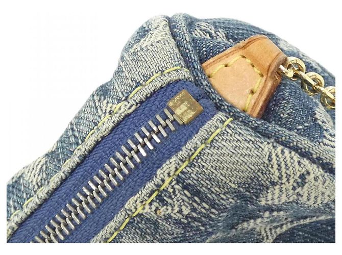 Pochette Monogram Denim Louis Vuitton Blu - vista 3