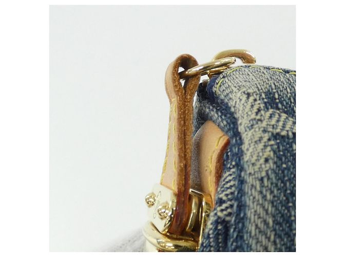 Pochette Monogram Denim Louis Vuitton Blu - vista 6