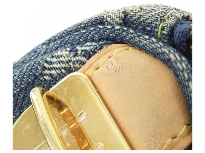 Pochette Monogram Denim Louis Vuitton Blu - vista 7