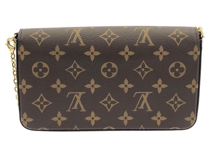 Borsa a tracolla Louis Vuitton Monogram Pochette Felicie Marrone - vista 2