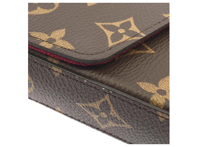 Borsa a tracolla Louis Vuitton Monogram Pochette Felicie Marrone - vista 4