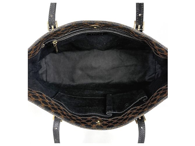 Céline Celine Macadam Muster Tote Bag Braun Schwarz - Ansicht 7