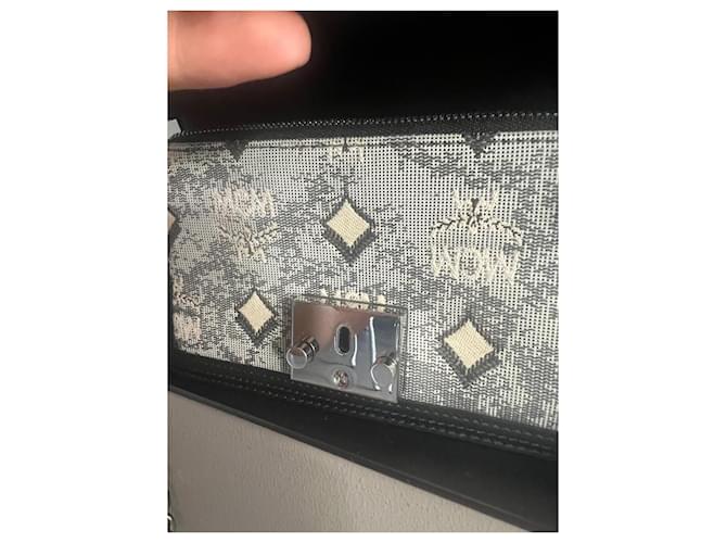 Borsa a tracolla MCM Visetos Nero Beige Grigio - vista 2