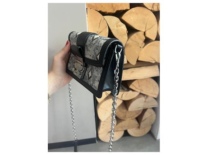 Borsa a tracolla MCM Visetos Nero Beige Grigio - vista 7