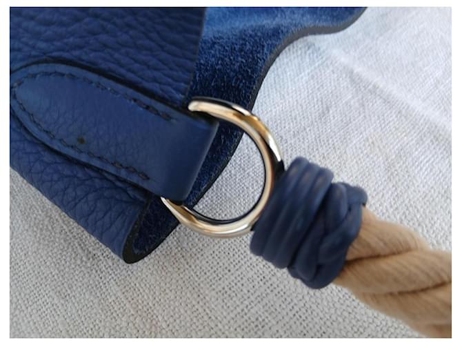 Borsa Hermès Mangeoire Blu - vista 12