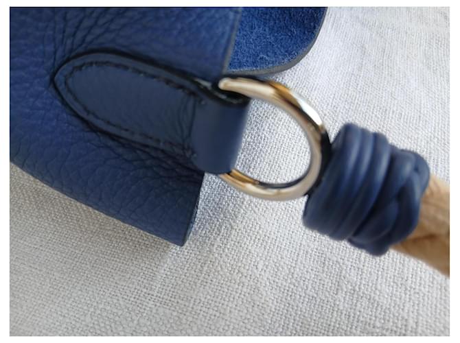 Borsa Hermès Mangeoire Blu - vista 15