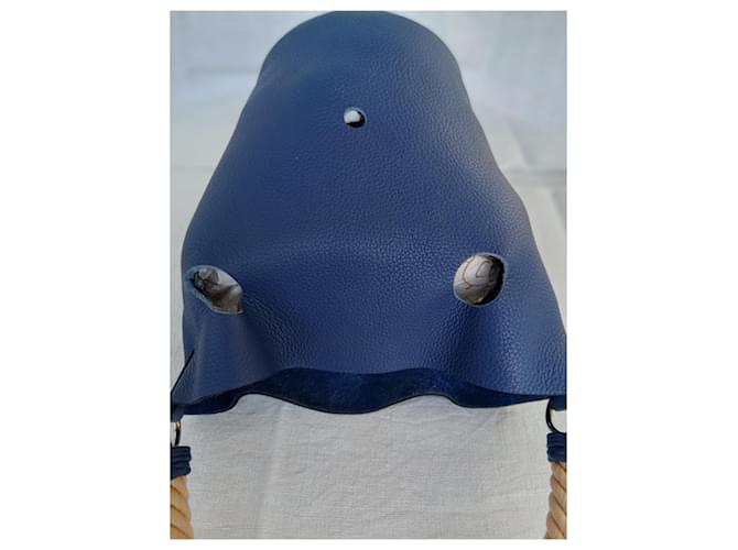 Borsa Hermès Mangeoire Blu - vista 4