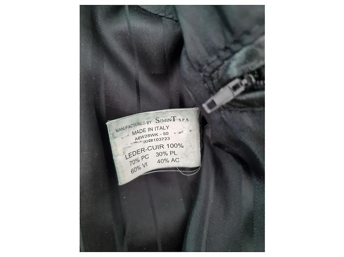 Armani Jeans Lederjacke Schwarz Herren - Ansicht 5