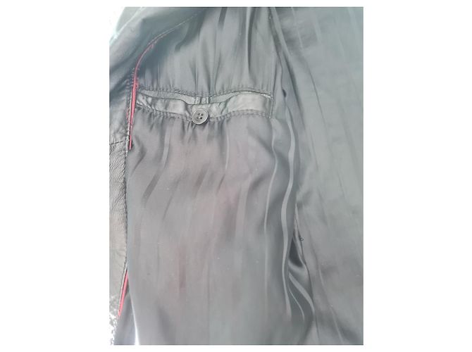 Armani Jeans Lederjacke Schwarz Herren - Ansicht 7