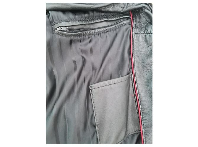 Armani Jeans Lederjacke Schwarz Herren - Ansicht 8