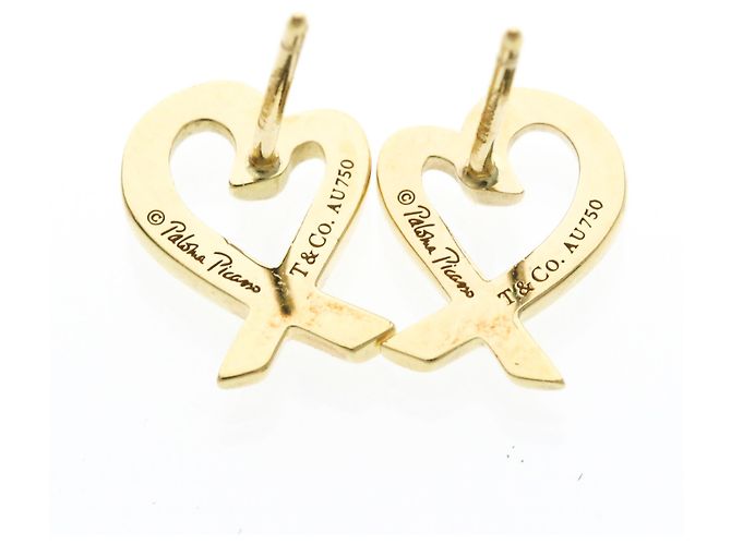 Tiffany & Co Orecchini a lobo in oro 18K Tiffany Loving Heart D'oro - vista 7