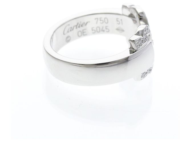 Cartier 2C Boucle Diamantring Silber - Ansicht 4