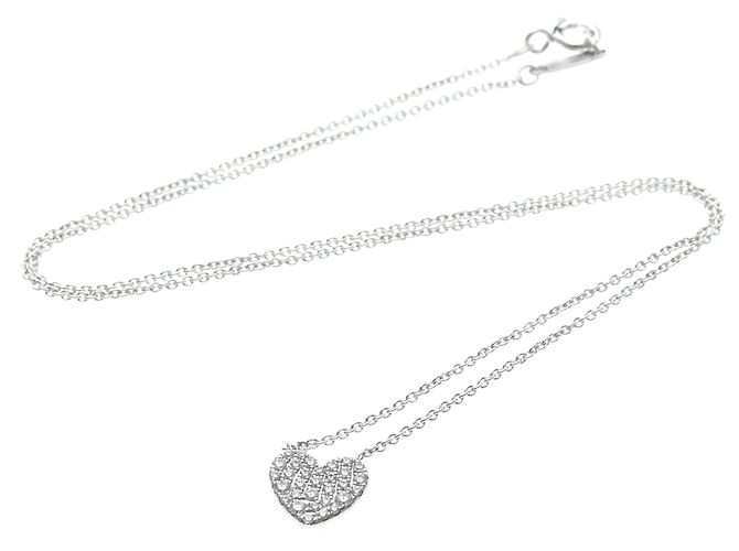Tiffany & Co Collana Tiffany Heart Pave Diamond Argento - vista 12