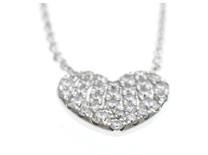 Tiffany & Co Collana Tiffany Heart Pave Diamond Argento - vista 4