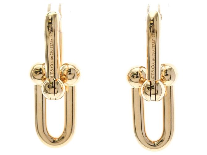 Tiffany & Co Pendientes de aro medianos en oro rosa de 18K Tiffany Dorado - vista 2