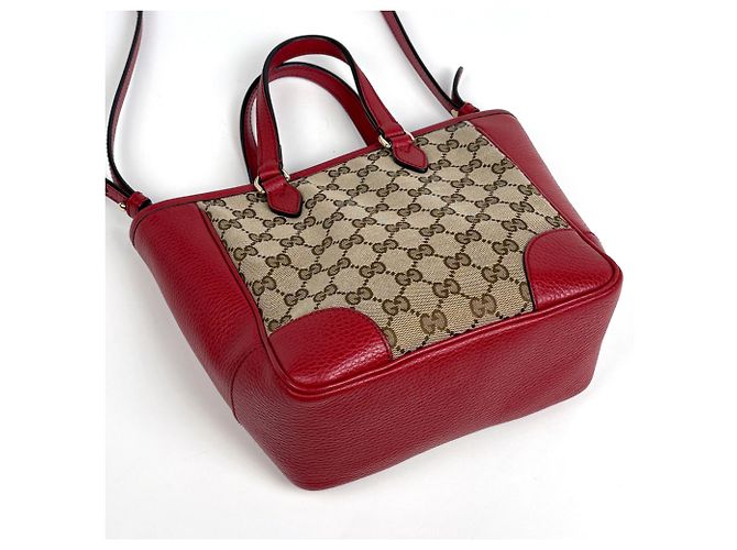 Borsa Gucci motivo GG Rosso Beige - vista 2