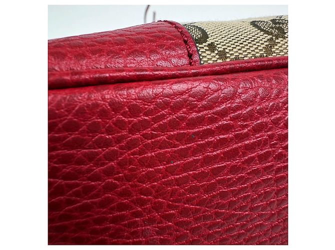 Borsa Gucci motivo GG Rosso Beige - vista 3