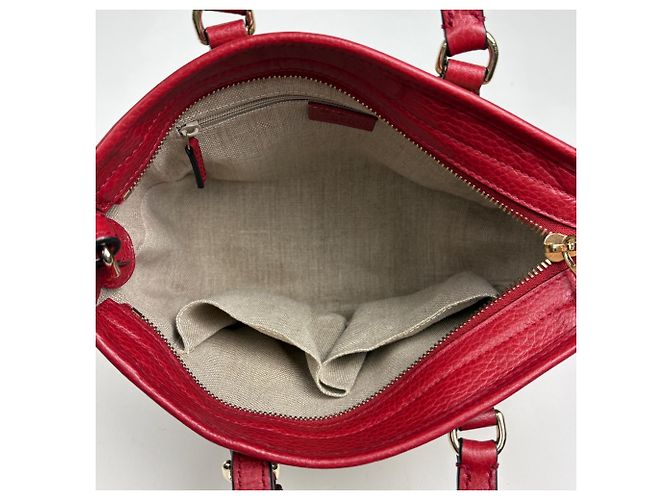 Borsa Gucci motivo GG Rosso Beige - vista 9