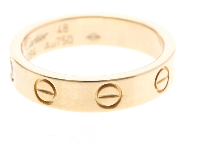 Anello Cartier Mini Love con 1 Diamante in Oro Rosa D'oro - vista 2