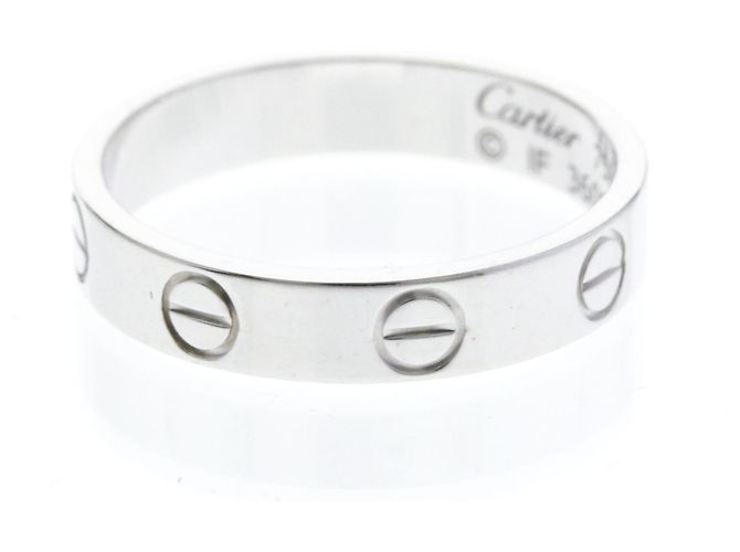 Cartier Mini Love Ring aus Weißgold Silber - Ansicht 2