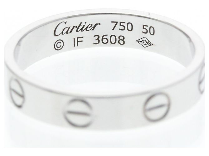 Cartier Mini Love Ring aus Weißgold Silber - Ansicht 5