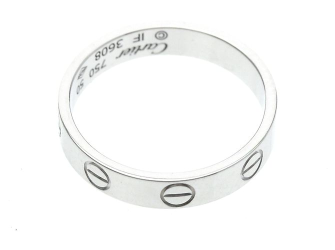 Cartier Mini Love Ring aus Weißgold Silber - Ansicht 9