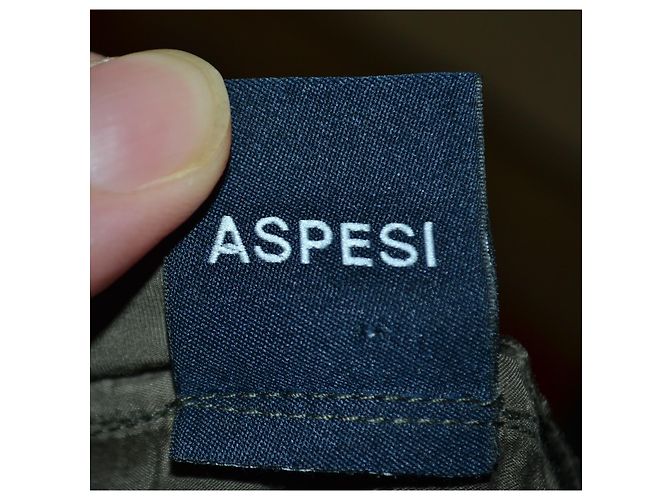 Vestido Aspesi de cupro y algodón Caqui - vista 4
