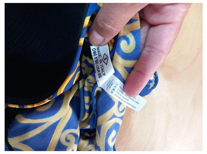 Christian Dior Costume intero Monogram Blu e Oro D'oro - vista 7