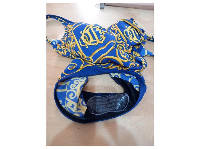 Christian Dior Costume intero Monogram Blu e Oro D'oro - vista 8