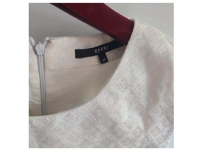 Gucci Jacquard-Kleid Weiß - Ansicht 7