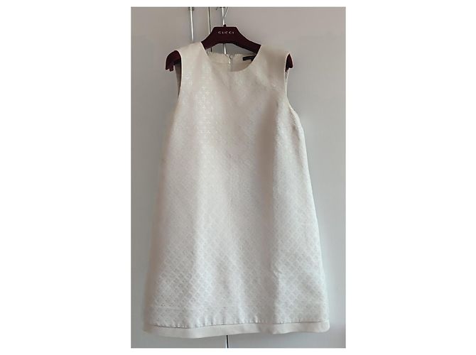Gucci Jacquard-Kleid Weiß - Ansicht 8