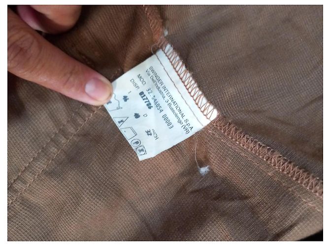 Fendi Jeans Leinen-Hemdblusenkleid Braun - Ansicht 7