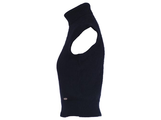 Gianni Versace Chaleco de cuello alto de cachemira negro Versace - vista 2