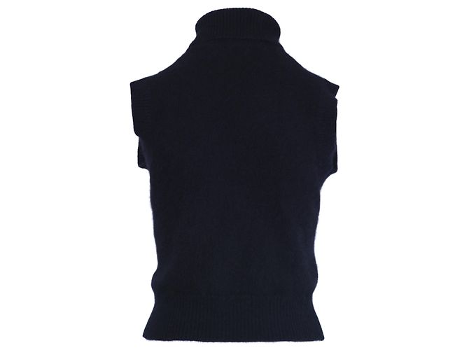 Gianni Versace Chaleco de cuello alto de cachemira negro Versace - vista 3