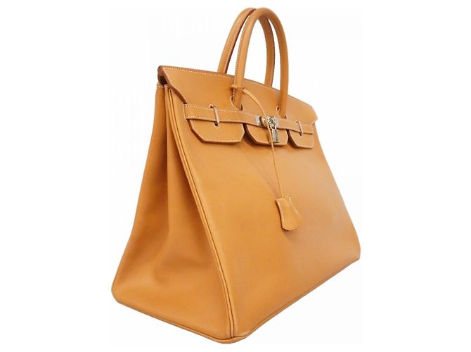 Hermès Sac à main Hermes Birkin 40 en cuir Chamonix naturel - vue 2