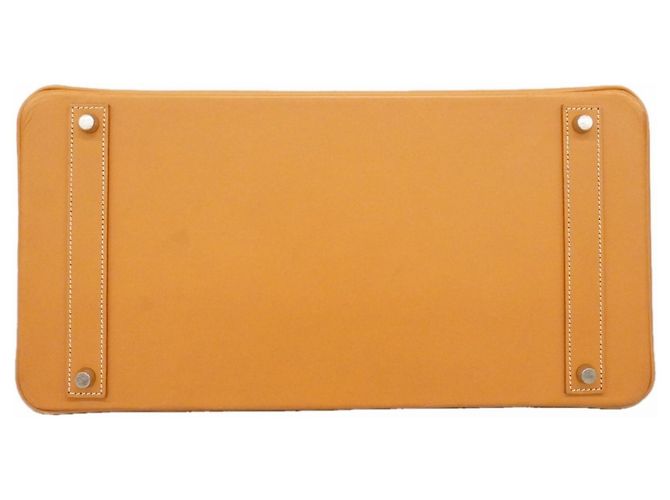 Hermès Sac à main Hermes Birkin 40 en cuir Chamonix naturel - vue 3