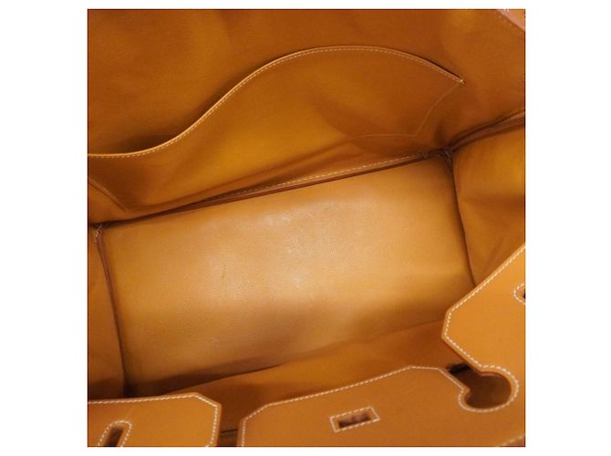 Hermès Sac à main Hermes Birkin 40 en cuir Chamonix naturel - vue 4
