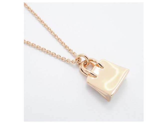 Birkin Hermès Collana Amulette Hermes in oro rosa 18K con diamante - vista 2
