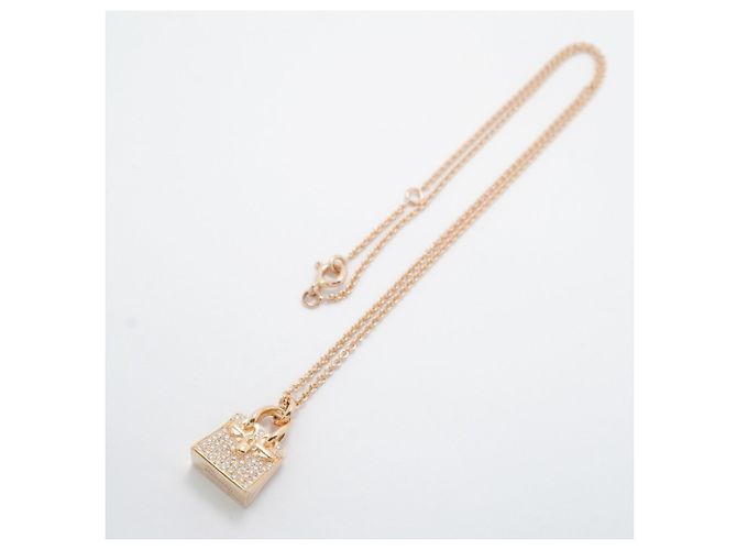 Birkin Hermès Collana Amulette Hermes in oro rosa 18K con diamante - vista 3
