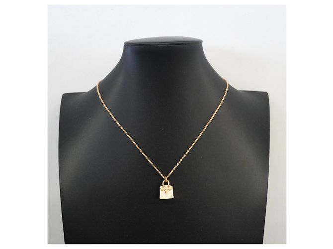 Birkin Hermès Collana Amulette Hermes in oro rosa 18K con diamante - vista 6